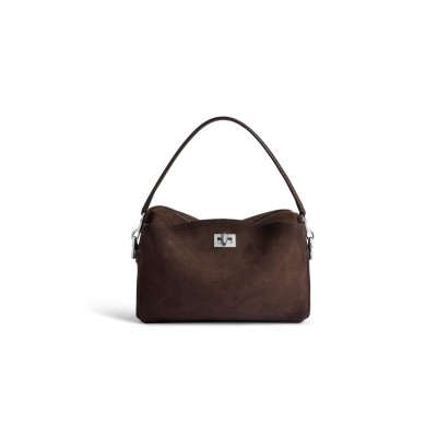 BALENCIAGA MEN'S RODEO CAMERA BAG IN LIGHT ESPRESSO 8455912AB4G2308 (22.8*15.4*9.9cm)